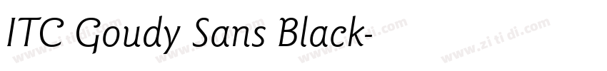 ITC Goudy Sans Black字体转换